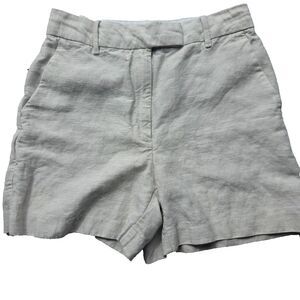 Aritzia x Wilfred Linen Shorts Beige Tailored Preppy Normcore Summer Women's 8